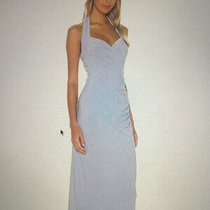 x REVOLVE Halter Sweetheart Side Drape Gown Norma Kamali